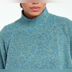 Apparis Monty mock neck boucle sweater. Stormi Blue. NWOT